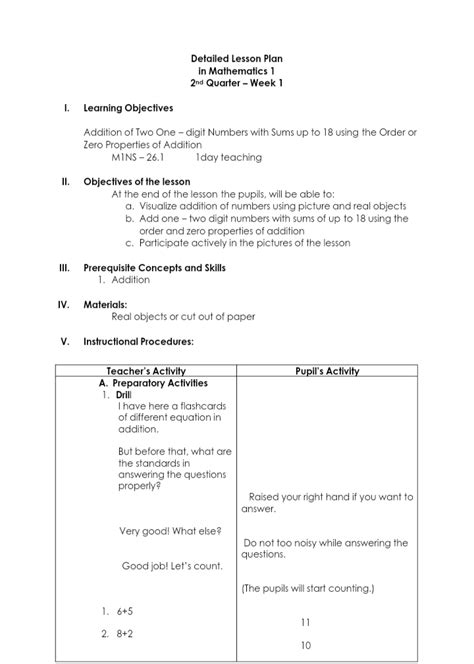 [Solved] Post your lesson plan for 1st grade math. Course Hero