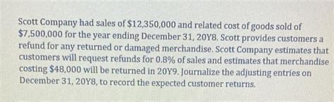 [Solved] Scott Company had sales of $12,350,000 an SolutionInn