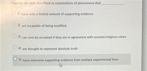 [Solved] Theory Is Best Described as Quiz+