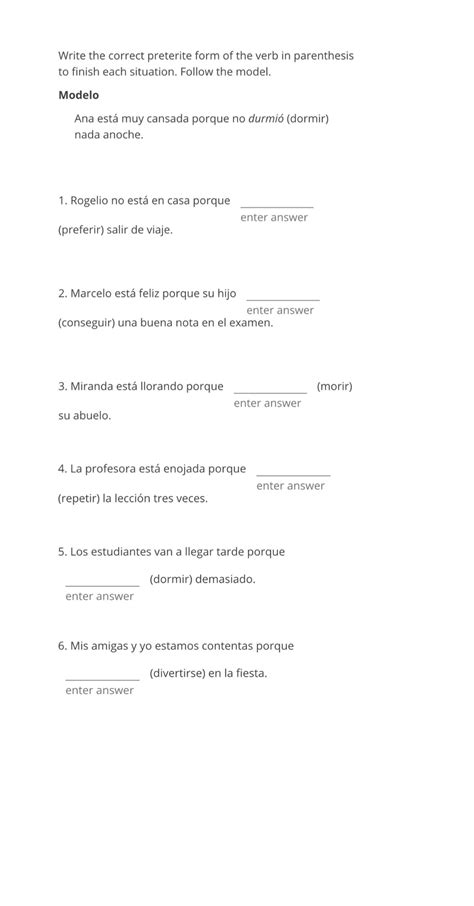 [Solved] Write the correct preterite form of the verb in parenthesis to