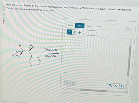 [Solved] on Draw the product formed by the reaction of potassium t