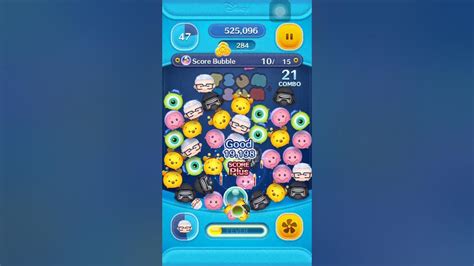 [TSUM TSUM] [Pixar Event] Burst 15 Score Bubbles using a Tsum with a horizontal Burst Skill in
