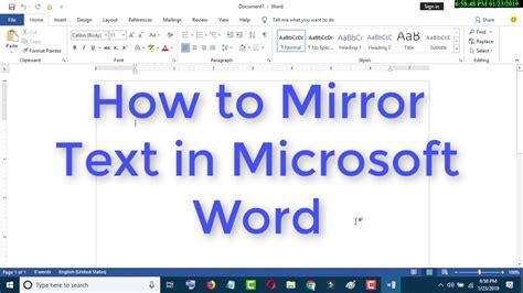 [Tutorial Membuat] Efek Mirror Di Word Beserta Gambar Tutorial MS