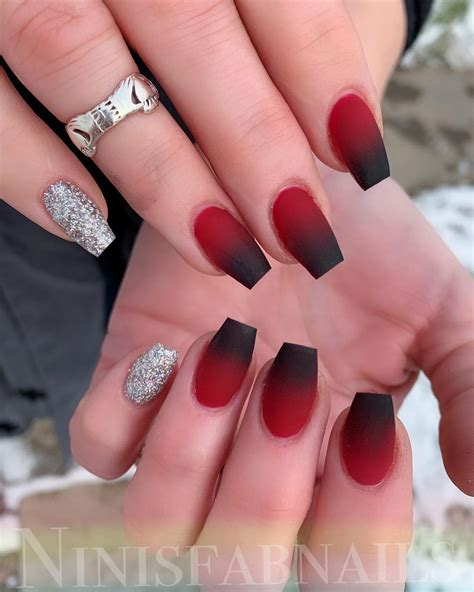 [UPDATED] 35 Stunning Red and Black Ombre Nails