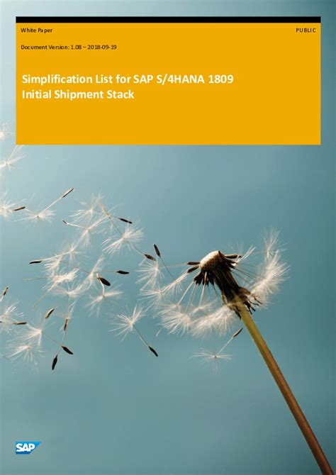 {EBOOK} Simplification List For Sap S 4hana On Premise Edition …