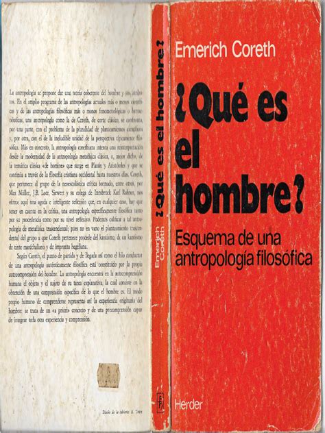 ¿QUE ES EL HOMBRE? Emerich Coreth - ClubEnsayos