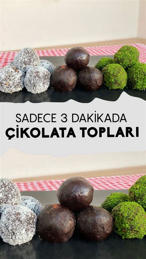 Çikolata Topları Tarifi Çikolatalı tatlılar, Tatlı tarifleri, Yemek .