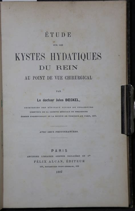 Étude sur les kystes hydratiques du rein au point de vue chirurgical. - Handbook of cosmetic science and technology second edition.