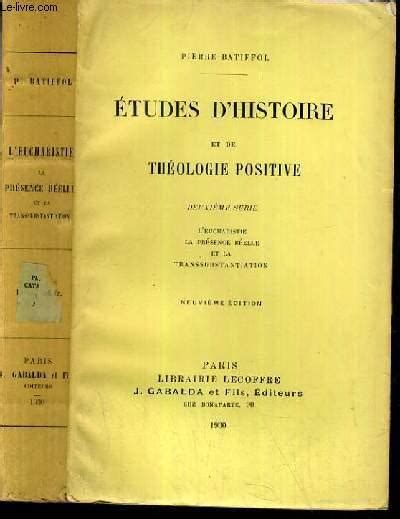 Études d'histoire et de théologie positive. - Diccionario razonado del occidente medieval (diccionarios).