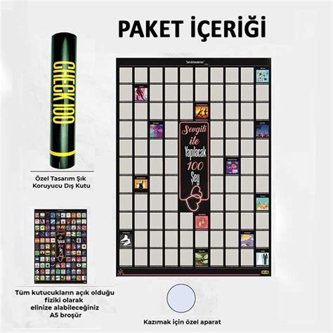 Özel Kutulu Sevgili İle Yapılabilecek 100 Şey Kazıkazan Posteri .