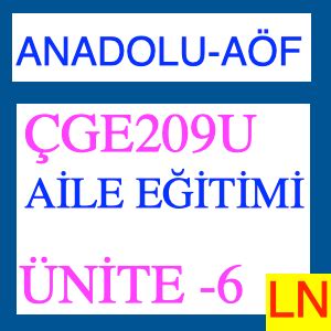 ÜNİTE 6: AİLE VE KADIN.