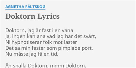åh doktorn jag är vissen