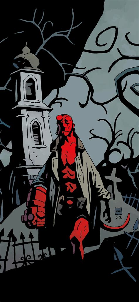 çizgi roman, Hellboy, basit arka plan, Mike Mignola, HD . 