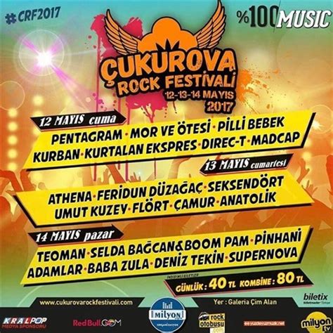 çukurova rock festivali 2019 fiyat