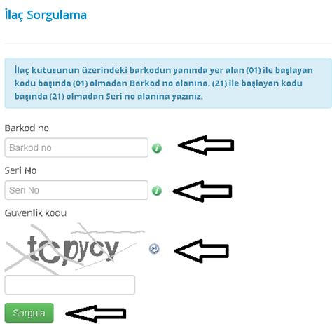 İLAÇ BARKODU SORGULAMA .