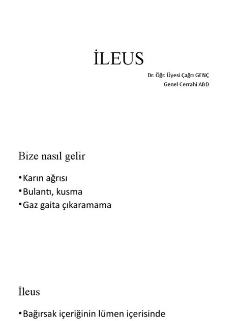 İLEUS PDF Scribd.