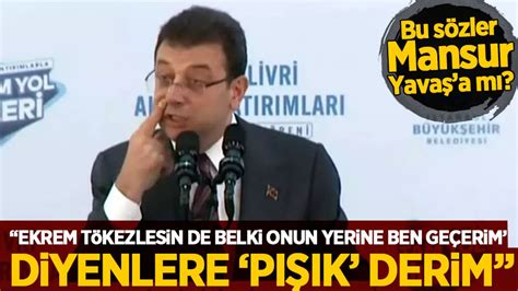 İmamoğlu’ndan Yavaş’a ‘pışık’ Yerel Gündem Haberleri. 