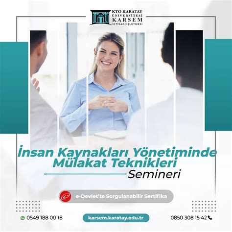 İnsan Kaynakları Yönetiminde Mülakat Teknikleri Semineri Sertifika .