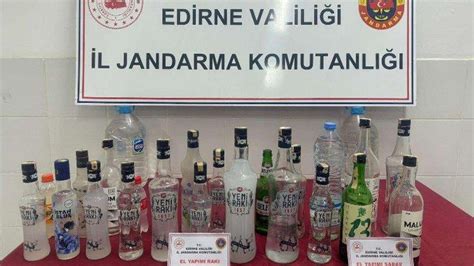 İpsala'da kaçak alkol operasyonus