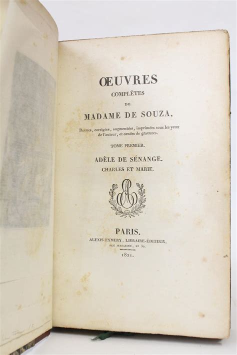 Œuvres complètes de madame de souza. - Pandora magnalium naturalium aurea et benedicta, de benedicto lapidus philosoph. mysterio.