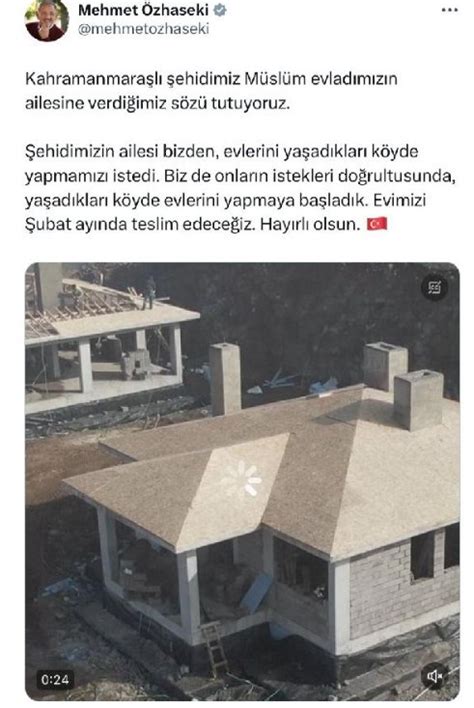 Şehit Özdemir'in depremzede ailesine evi bu ay teslim edilecek - Son Dakika Haberleri