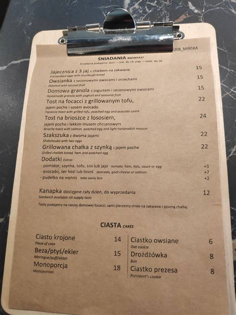 żona krawca menu