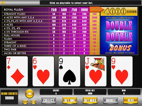 Грати безкоштовно в ігровий автомат Double Double Bonus Poker