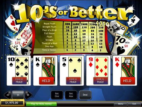 Игра 10s or better Video Poker  играть бесплатно онлайн