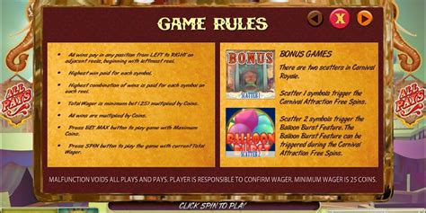 Игровой автомат Carnival Royale (Королевская Ярмарка) бесплатно онлайн