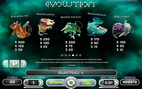 Игровой автомат Evolution (Эволюция) играть онлайн