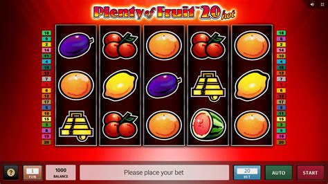 Игровой автомат Plenty of Fruit 20  играть бесплатно