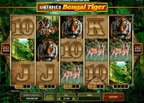 Игровой автомат Untamed Bengal Tiger  играть онлайн