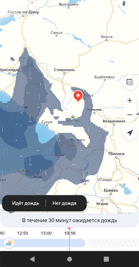 Осадки в Пушкинском районе - детальная карта