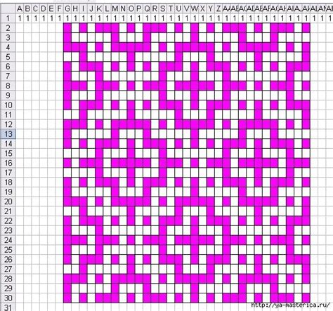 схема к узору (586x548, 306Kb) Crochet mosaic, Mosaic crochet, Mosaic