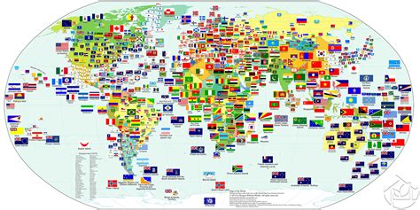 флаги мира на карте
