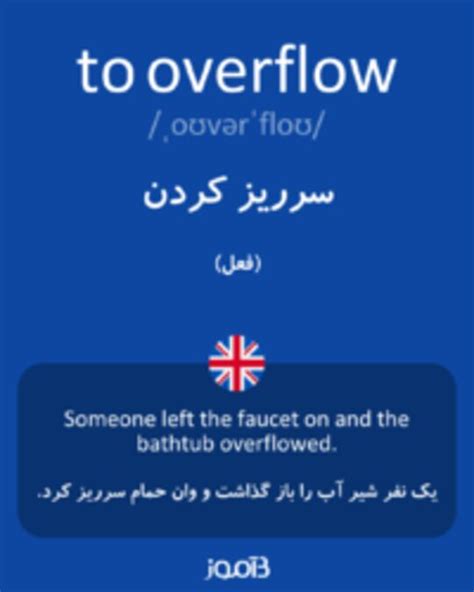 دیکشنری تخصصی معنی overflow error به فارسی ترجمه البرز