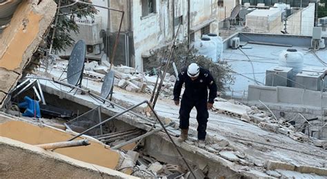 شاهد انهيار عمارة في اللويبدة عمان، الأردن