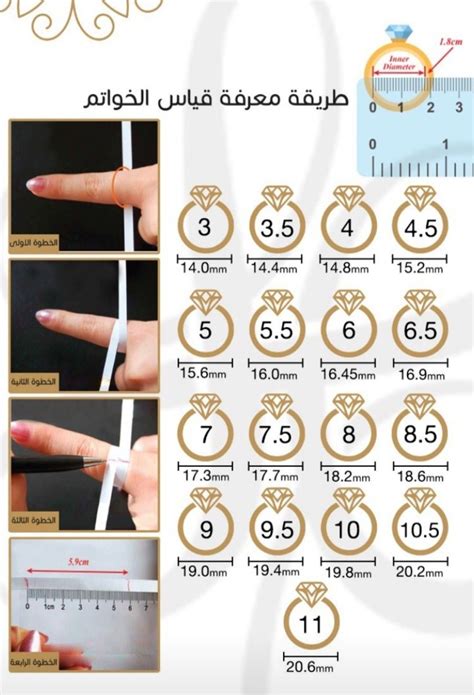طريقة قياس خاتم الاصبع