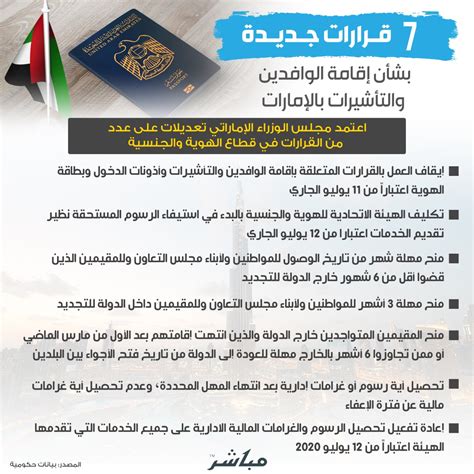 قانون الإقامة الجديد في الإمارات 2020