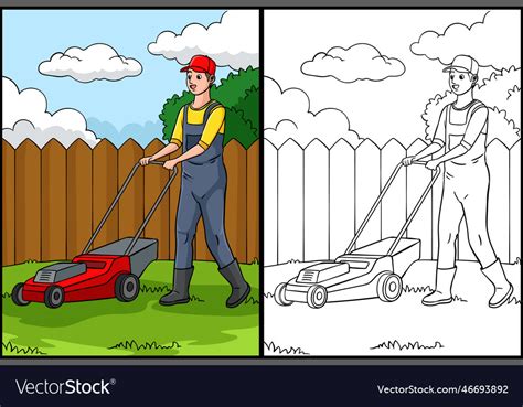 ᐈ Lawn mower coloring page stock pictures, Royalty Free printable ...