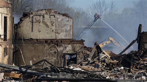 ‘Exhausted’ Indiana city waits for all-clear after big fire