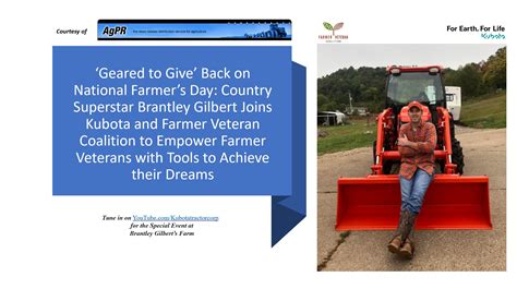 ‘Geared to Give’ Back on National Farmer’s Day: Country ... - Kubota