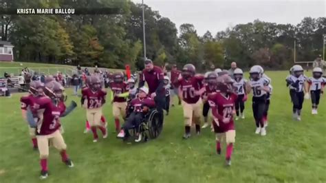 ‘Uplifting’: Youth football league cheers on 8-year-old fighting inoperable brain tumor