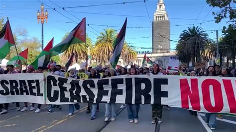 “Children are dying every day”: Thousands march in San Francisco demanding ceasefire in Gaza