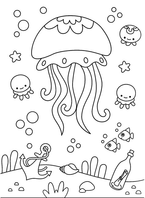 “Jellyfish” Coloring Page
