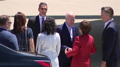 “Joe! Joe!”: President Biden arrives to cheers at Moffett Field as California flexes political clout
