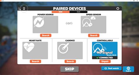 “No Signal” in the pairing screen - Zwift Forums