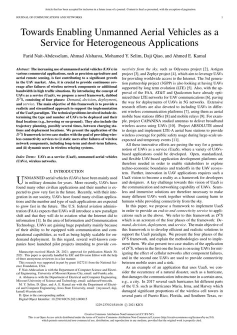 “Towards Enabling Unmanned Aerial Vehicles