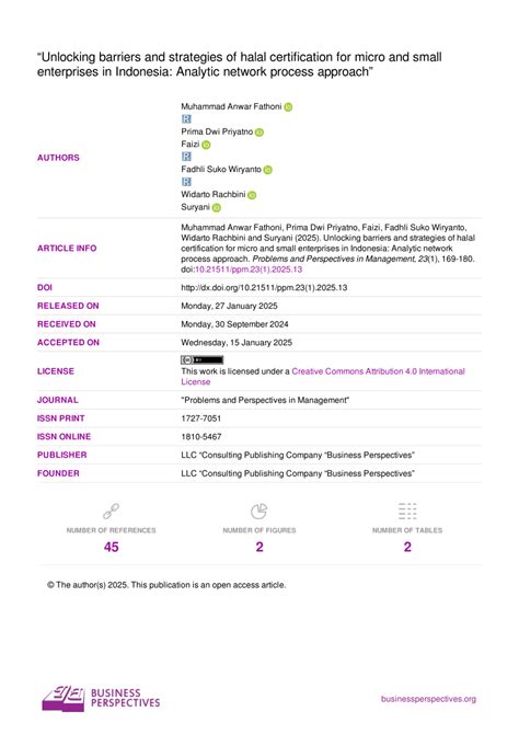 “Unlocking barriers and strategies of halal certification for micro and ... - balustradellc