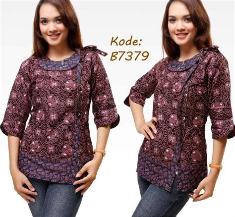 【ςጴզեнеሼωзታ】 Baju kerja batik wanita modern